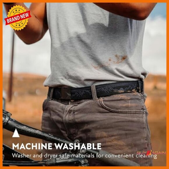 Heavy Duty Stretch Belt Metal Free Buckle Machine Washable Unisex main image 8